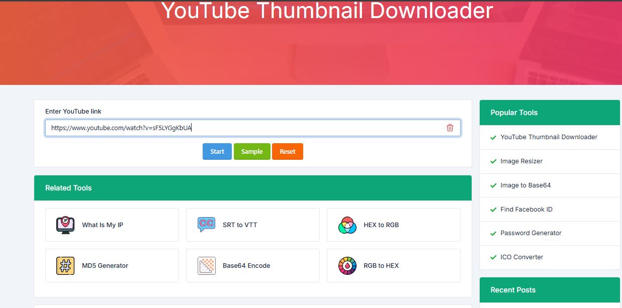 Free YouTube Thumbnail Downloader